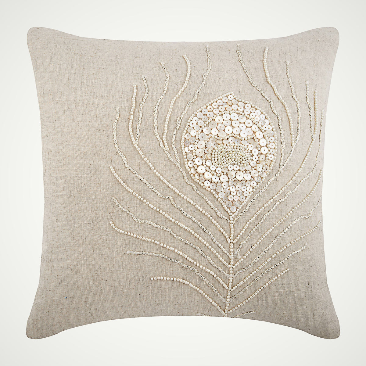 Pearly Peacock Feather Euro Sham