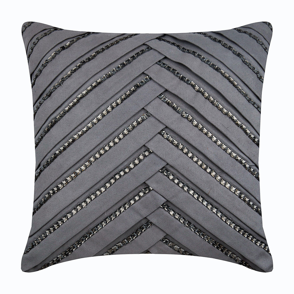 Penthouzz - Gray Suede Decorative Euro Sham