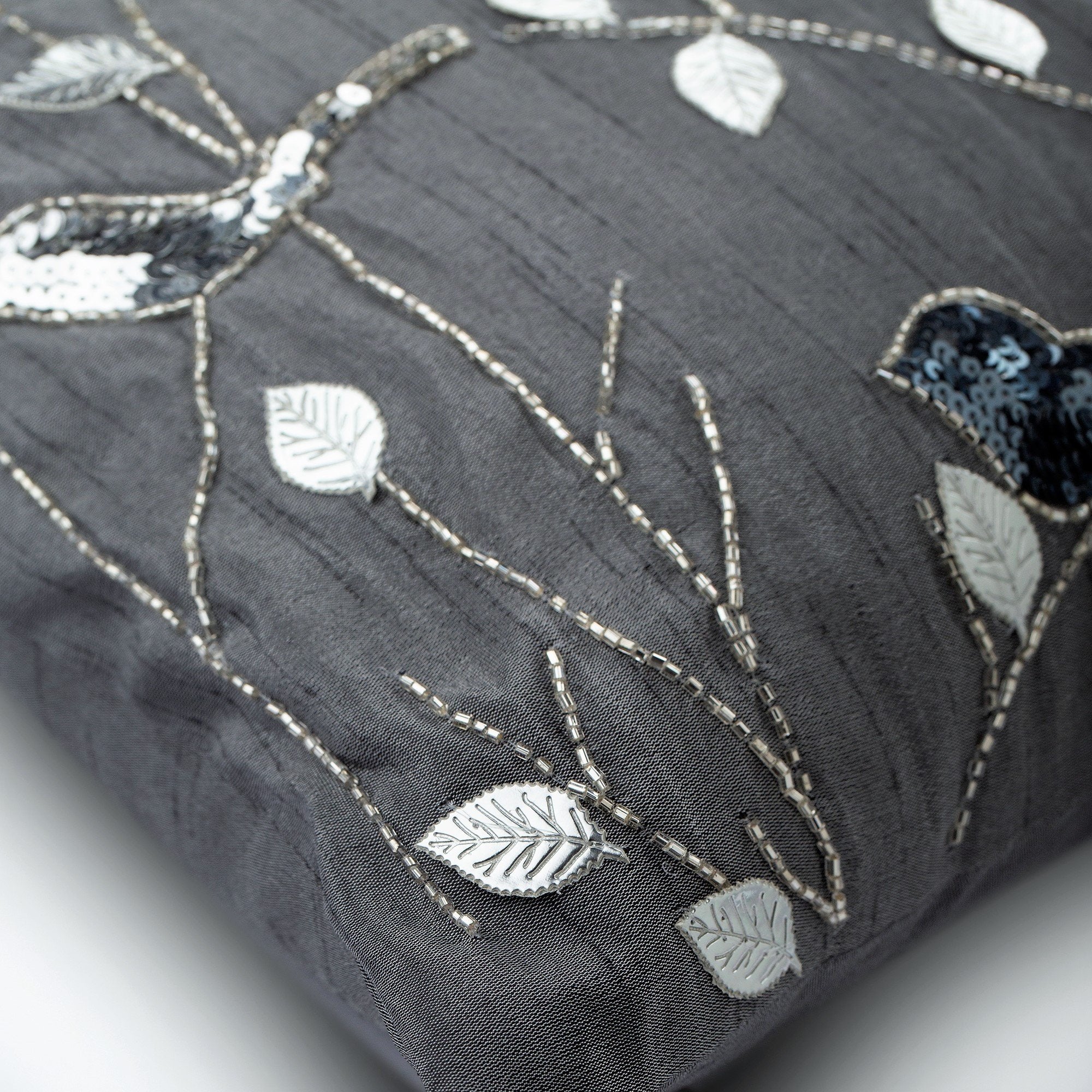 Pigeon Story Sequins Decorative Euro Sham