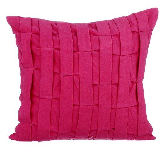 Pink Love Tune - Fuchsia Pink Faux Suede Decorative Euro Sham