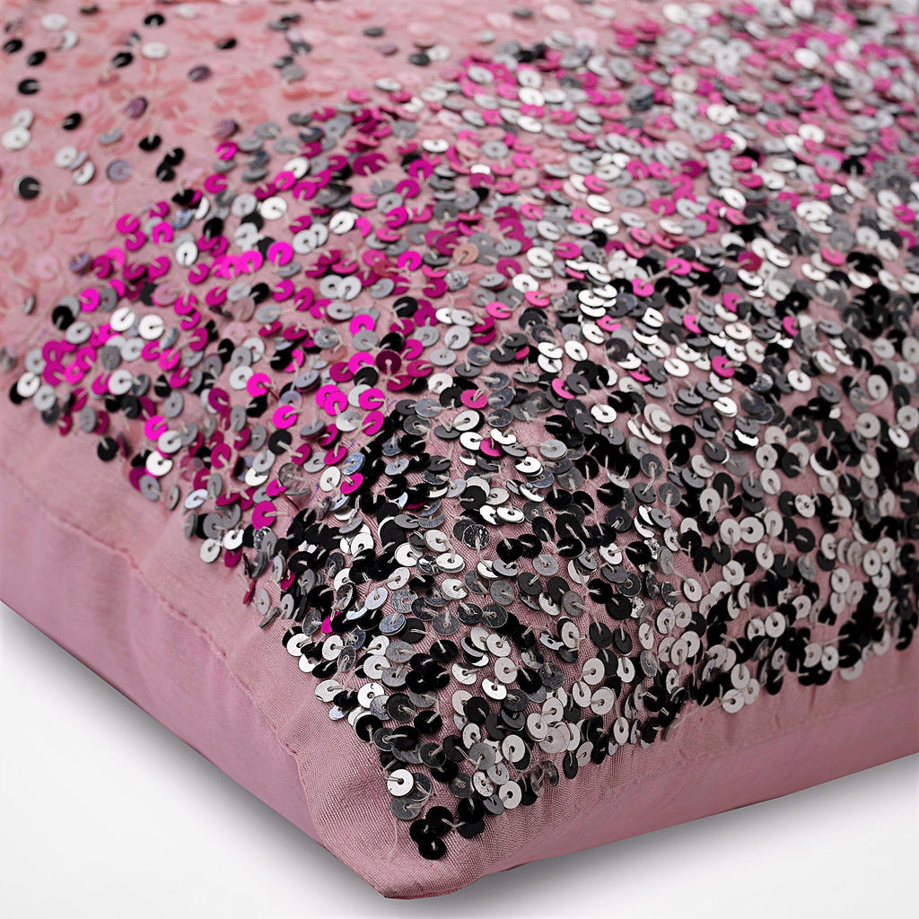 Pink Art Silk Decorative Euro Sham, Pink Starburst The HomeCentric