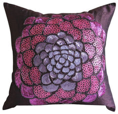 Pink Wildflower Pillow Cover