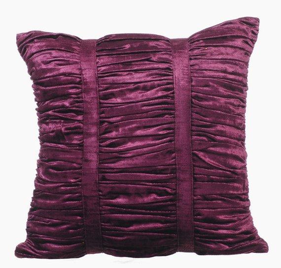 Plum Beauty - Plum Velvet Decorative Euro Sham