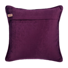 Plum Knots - Plum Velvet Throw Pillow Cover