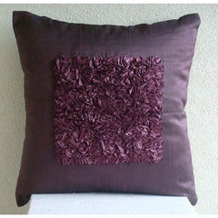 Plum Vintage Love - Plum Art Silk Decorative Euro Sham