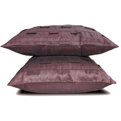 Plum Ocean - Plum Art Silk Throw Pillow Cover