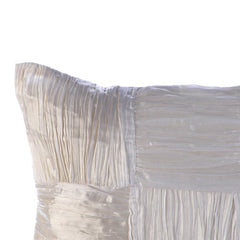 Pure Dreams - Ivory Crushed Art Silk Throw Pillow Cover