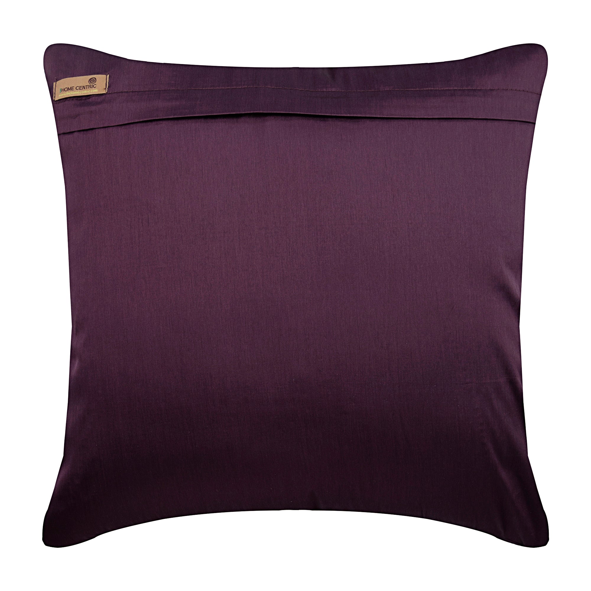 Purple Circuit - Plum Art Silk Throw Pillow Cover