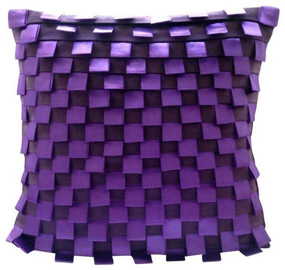 Purple Harmony - Purple Faux Suede Decorative Euro Sham