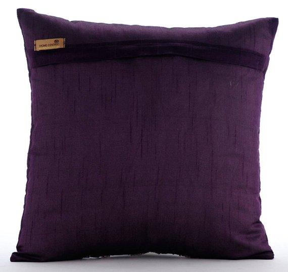 Purple Ripples Purple Silk Decorative Euro Sham