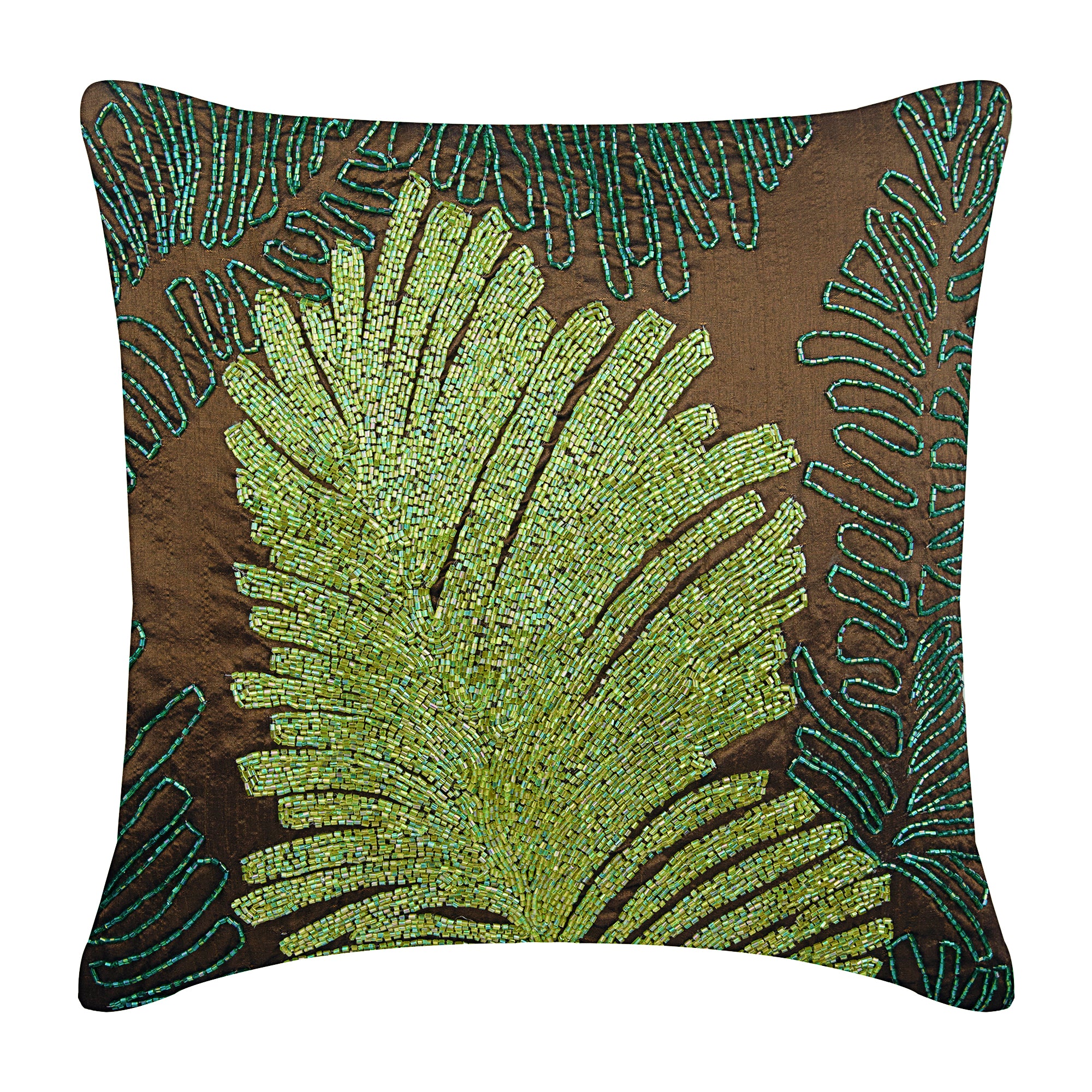 Rain Forest Sequins Throw Pillow Cover