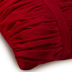 Red Beauty - Red Velvet Decorative Euro Sham