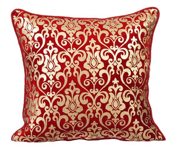 Red Festive - Red Velvet Decorative Euro Sham