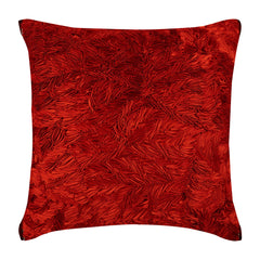 Red Hot Satin Ribbon Euro Sham