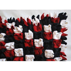 Red N Black Blossom - Red & Black Felt Decorative Euro Sham