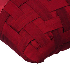 Red N Half - Red Art Silk Decorative Euro Sham