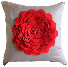Red Rose Pillow Cover