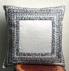 Refreshed - Light Gray Art Silk Throw Pillow Cover