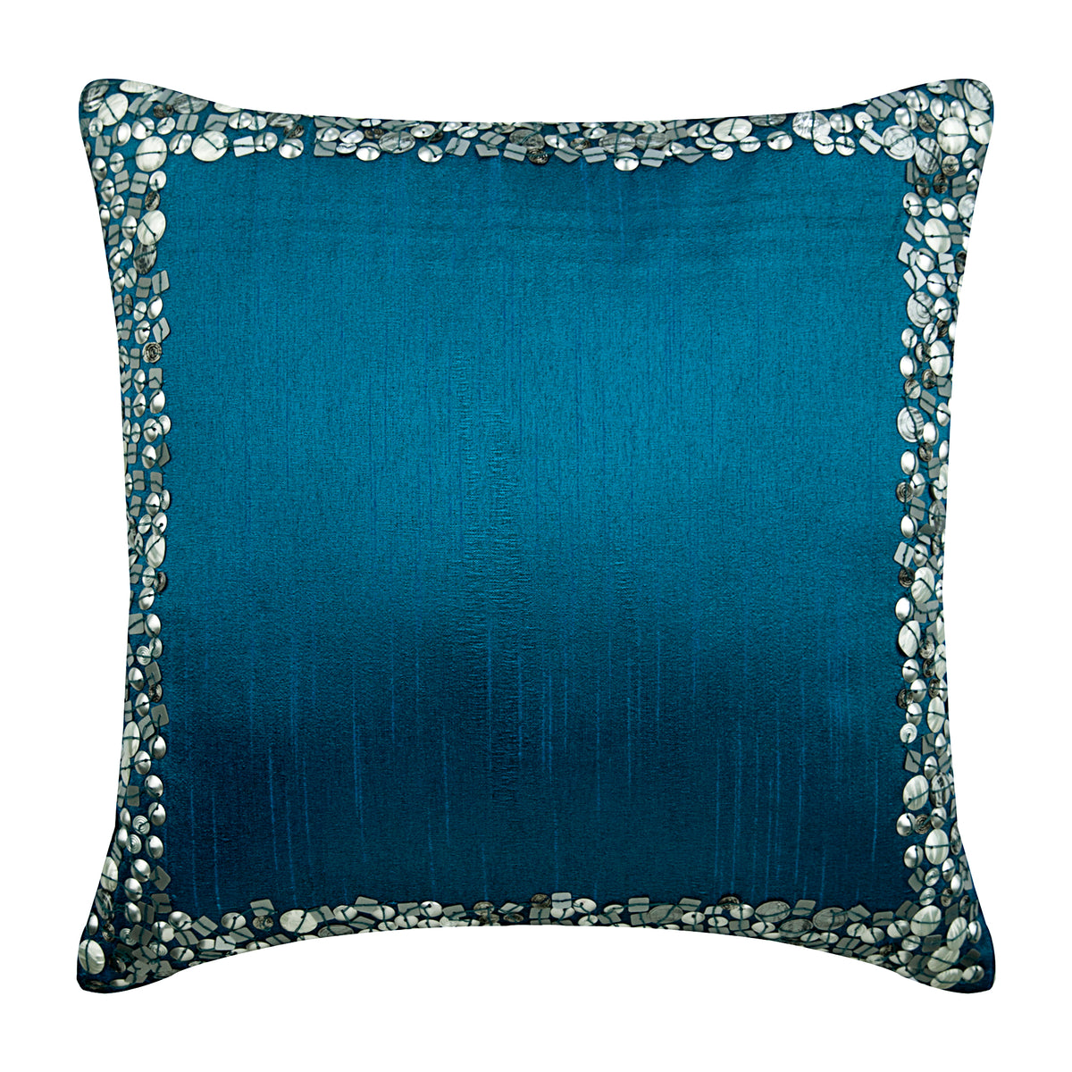 Royal Blue & Silver Pillow Cover