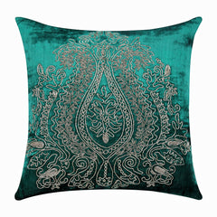Royal Duke - Peacock Green Velvet Decorative Euro Sham