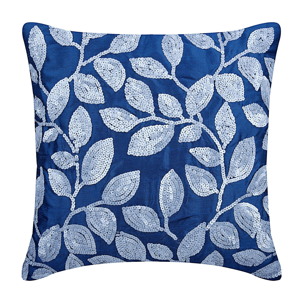 Royal Song - Royal Blue Art Silk Decorative Euro Sham