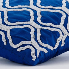 Royal Tartan - Royal Blue Art Silk Decorative Euro Sham