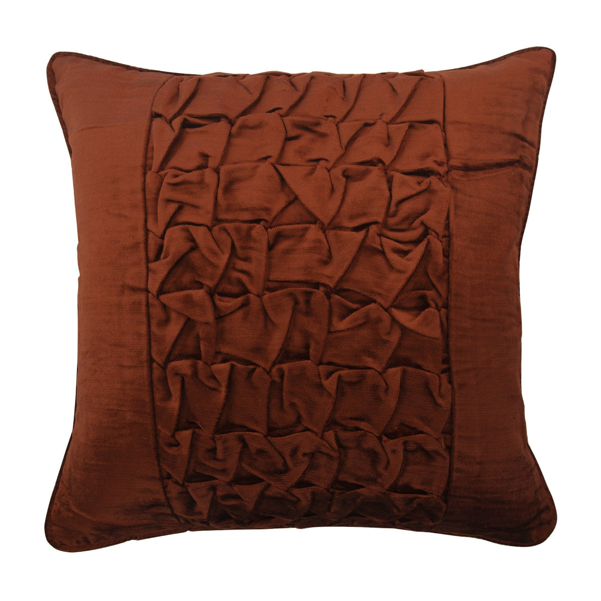 Rusty Knots - Rust Velvet Decorative Euro Sham