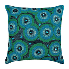 Sea Tornado Blue Throw Pillow Cover