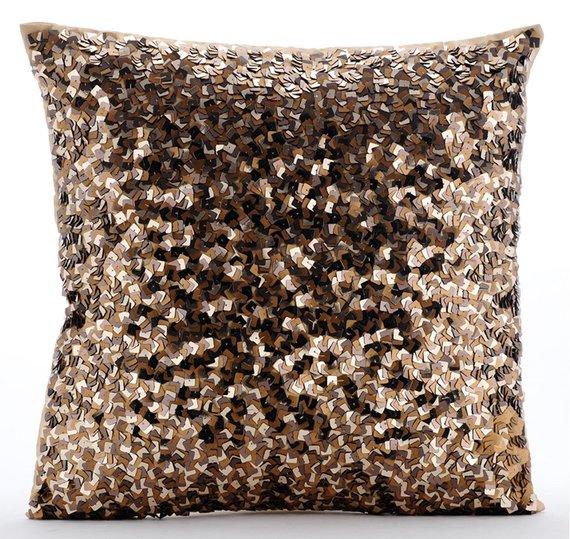 Shocker Gold Sequins Decorative Euro Sham