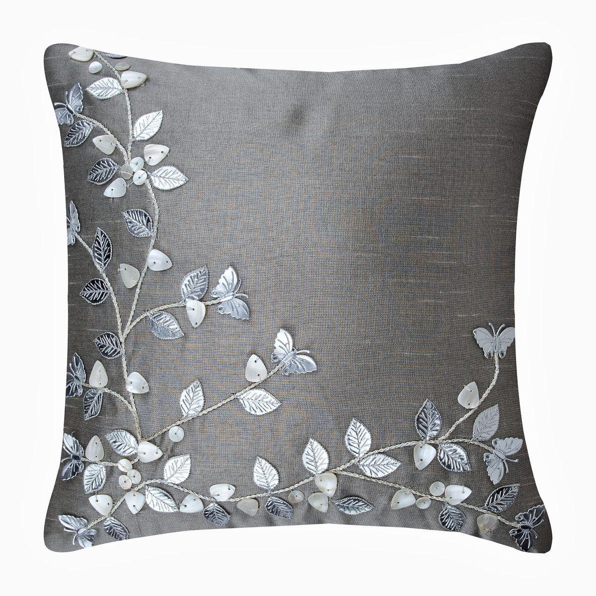 Silver Beauty Pillow Cover