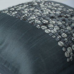Silver Bullets - Gray Art Silk Throw Pillow Cover