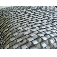 Silver Gray Lining - Silver Faux Suede Throw Pillow Cover
