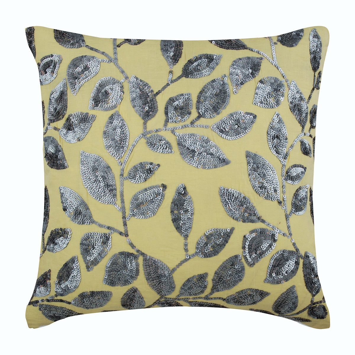 Mocha Cotton Linen Throw Pillow Cover - Fall Red Leaves