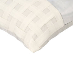 Silver N Half - Silver Art Silk Throw Pillow Cover