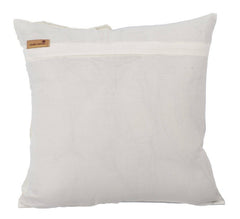 Silver N Half - Silver Art Silk Throw Pillow Cover