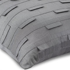 Silver Ocean - Silver Art Silk Decorative Euro Sham