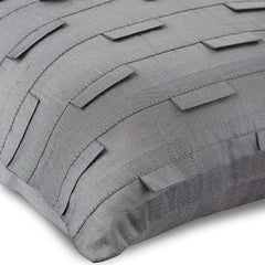 Silver Ocean - Silver Art Silk Throw Pillow Cover