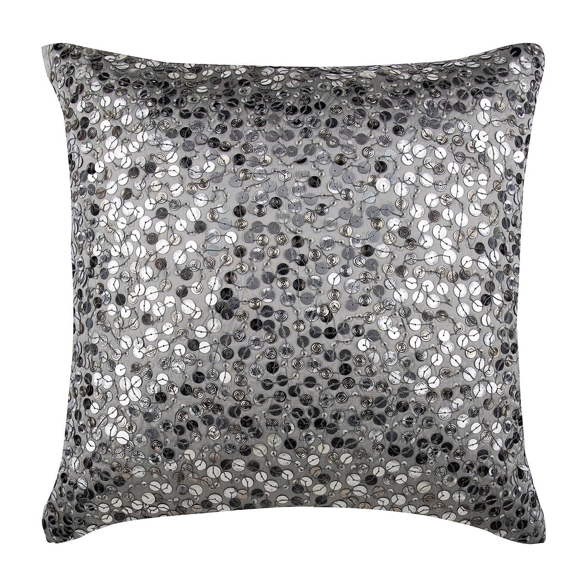 Silver Shine Silk Decorative Euro Sham