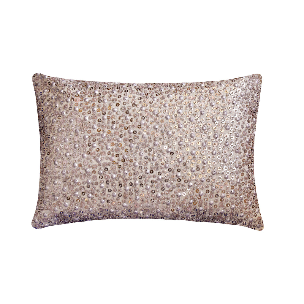 Silver Silk Lumbar Pillow Cover, Silverware – The HomeCentric