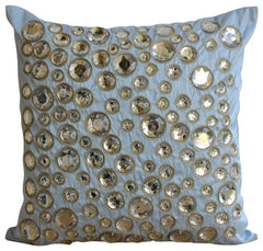 Sky Blue Diamonds Pillow Cover