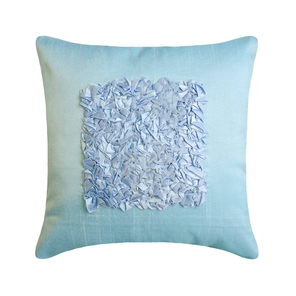 Sky Blue Love - Sky Blue Art Silk Throw Pillow Cover