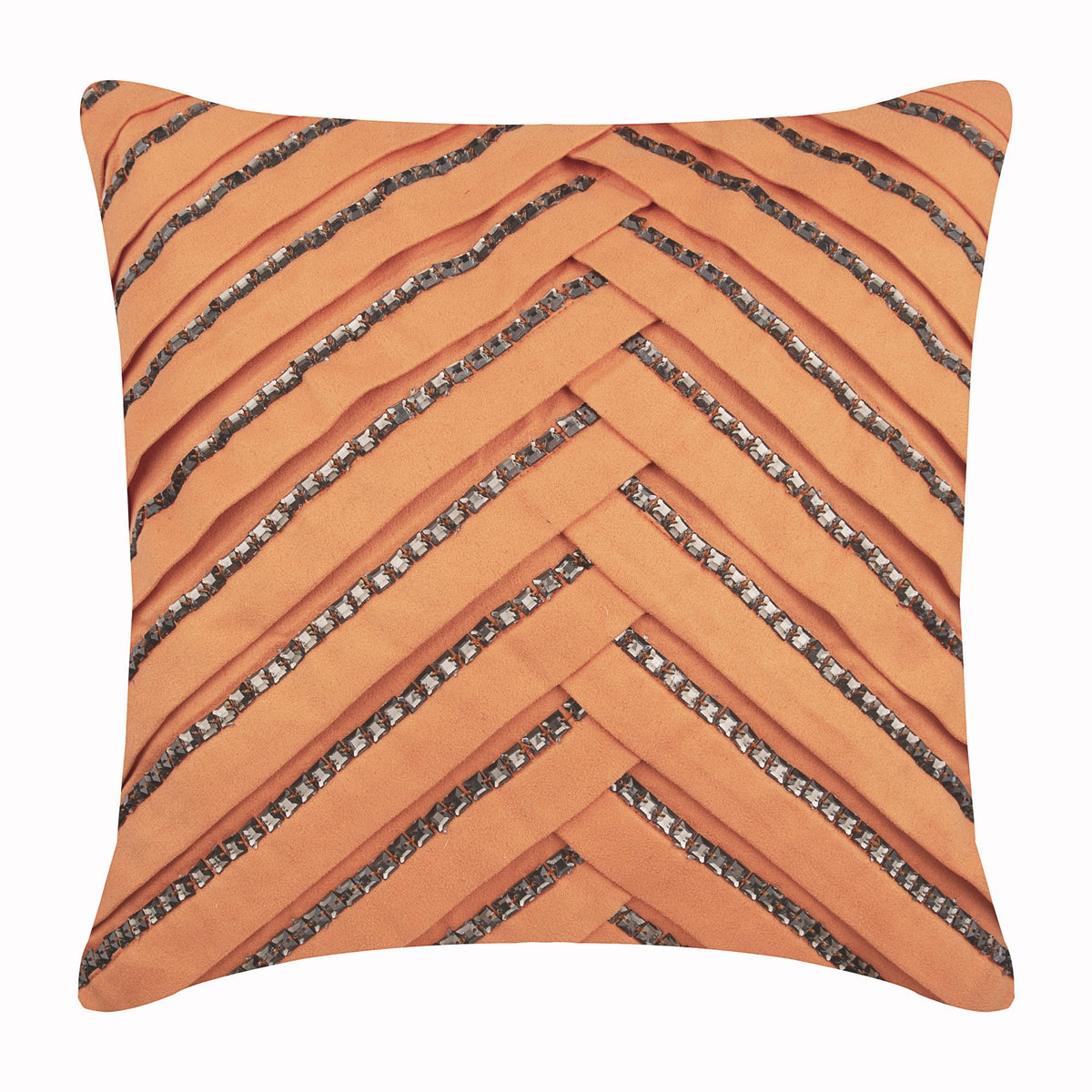 Smoked Salmon - Orange Faux Suede Decorative Euro Sham