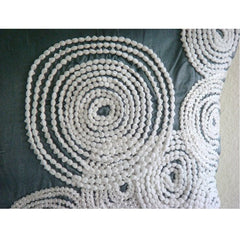 Snow Centric - Blue Art Silk Throw Pillow Cover