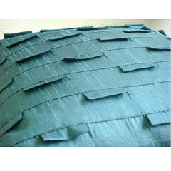 Sophistication - Teal Blue Art Silk Throw Pillow Cover