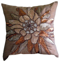 Centerpiece - Teal Blue Art Silk Throw Pillow Cover