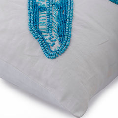 Starfish Island - White Linen Decorative Euro Sham