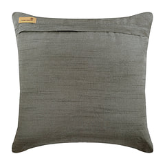 Starry Light - Gray Art Silk Throw Pillow Cover