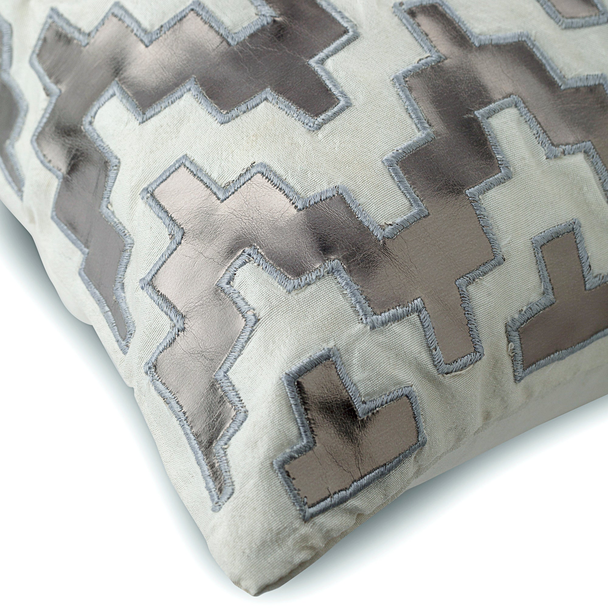 Steely Progress Lattice Throw Pillow Cover