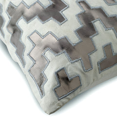 Steely Progress Lattice Throw Pillow Cover