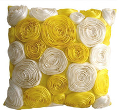 Sunny Yellow Blooms Pillow Cover